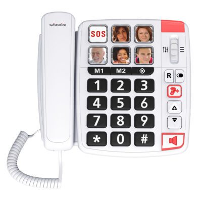 Swissvoice Xtra 1110 White desktop coded telephone with large buttons